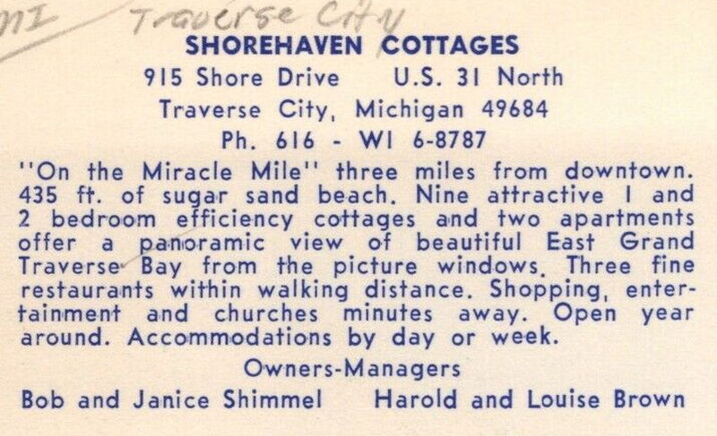 Shorehaven Cottages - Vintage Postcard (newer photo)